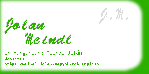 jolan meindl business card